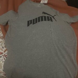 Puma Charcoal Tee with Black Logo